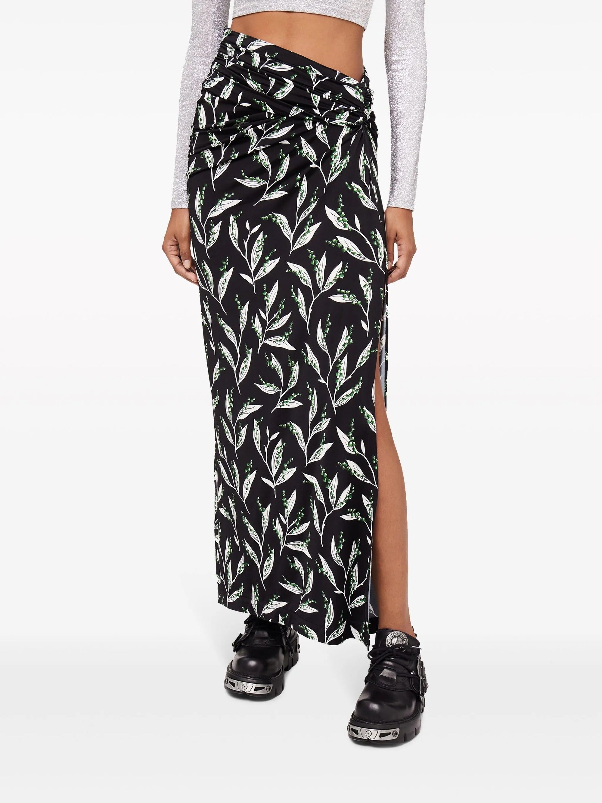 Printed maxi skirt - Muguet Lavande