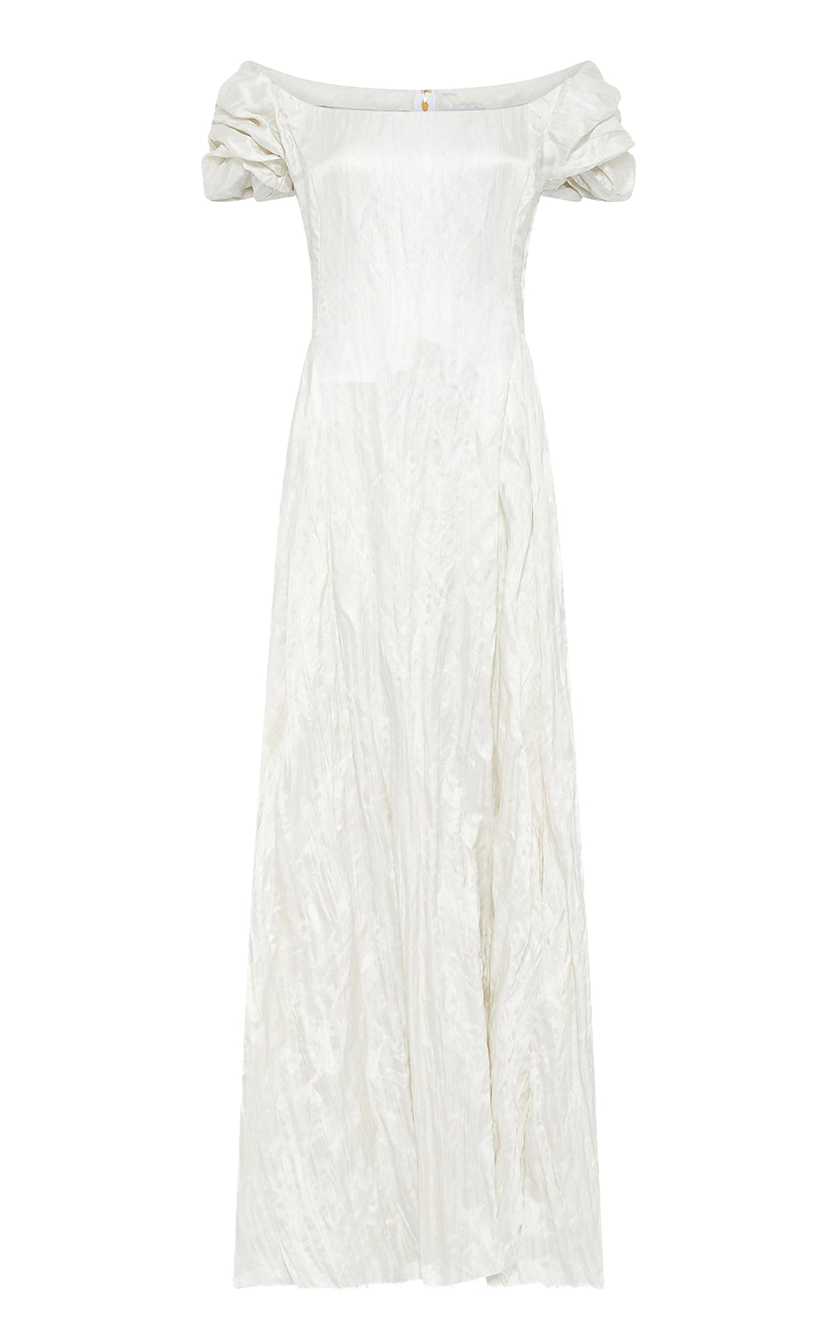 Juniper Dress en ivoire soft metal crinkled soie