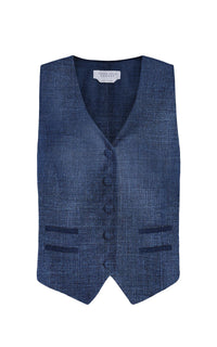 Coleridge Vest en denim uni drap de costume