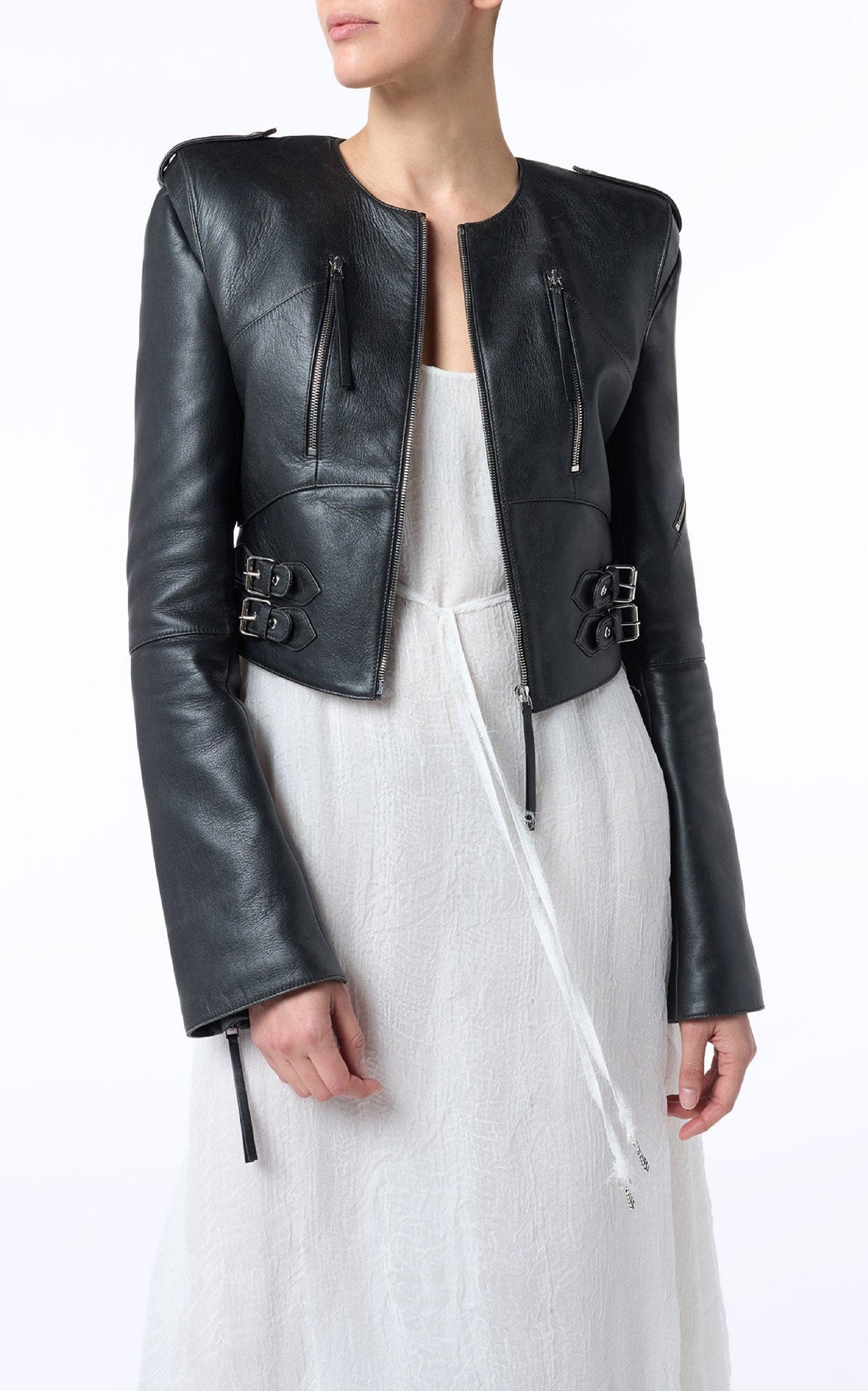 Phanes Jacket en noir calf cuir