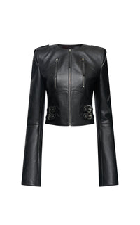 Black / Veste Phanes en cuir - Black