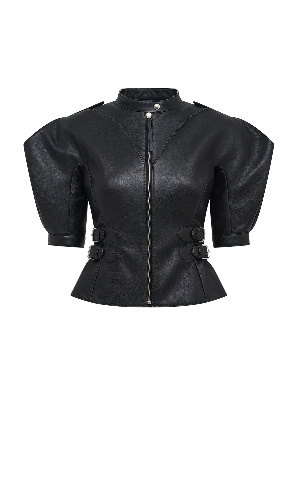 Eleos Jacket en noir calf cuir