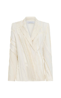 Ivory / Veste blazer Edwin en lin - Ivory