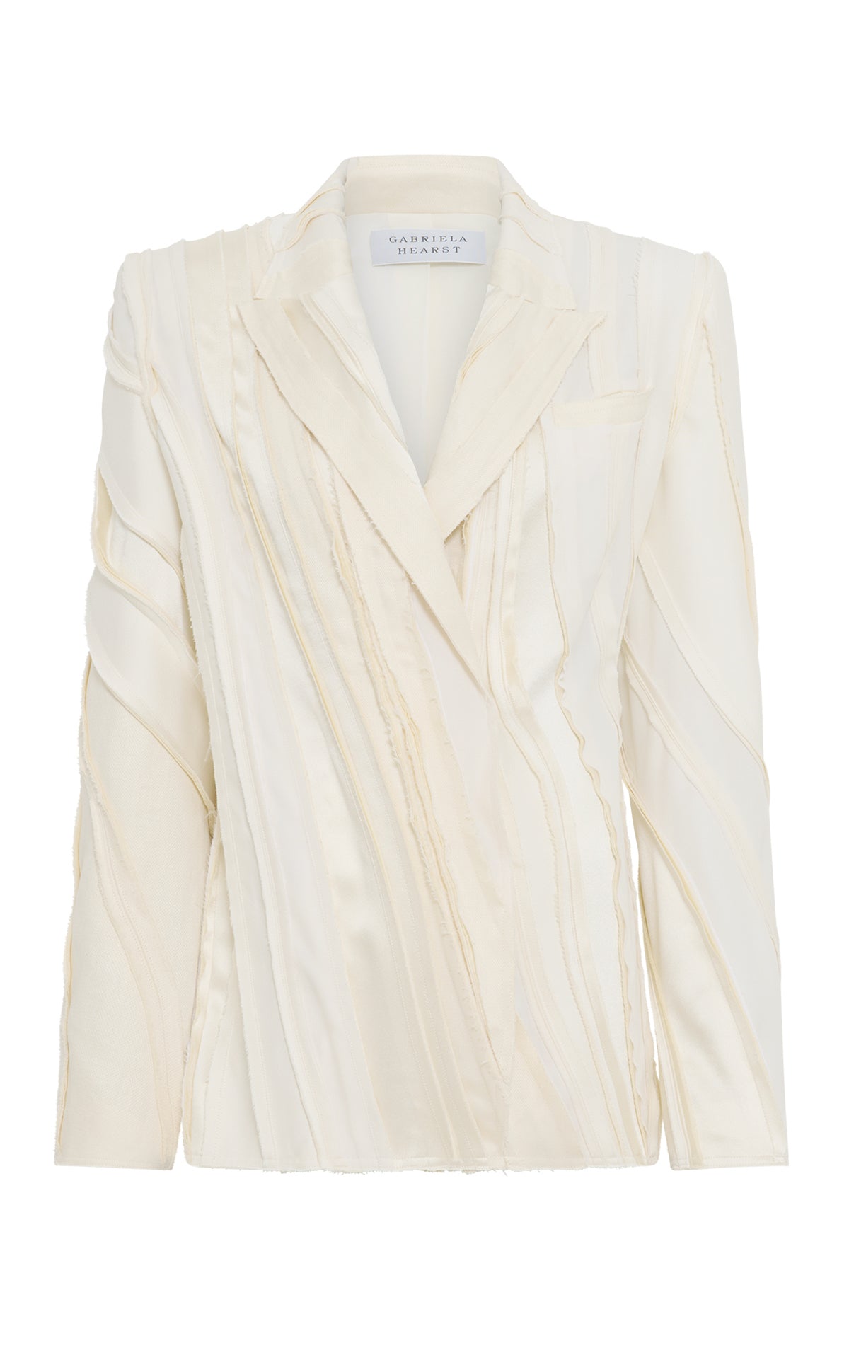Edwin Blazer en ivoire textured lin sub