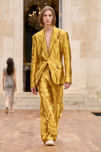 Mick Blazer en or woven metal