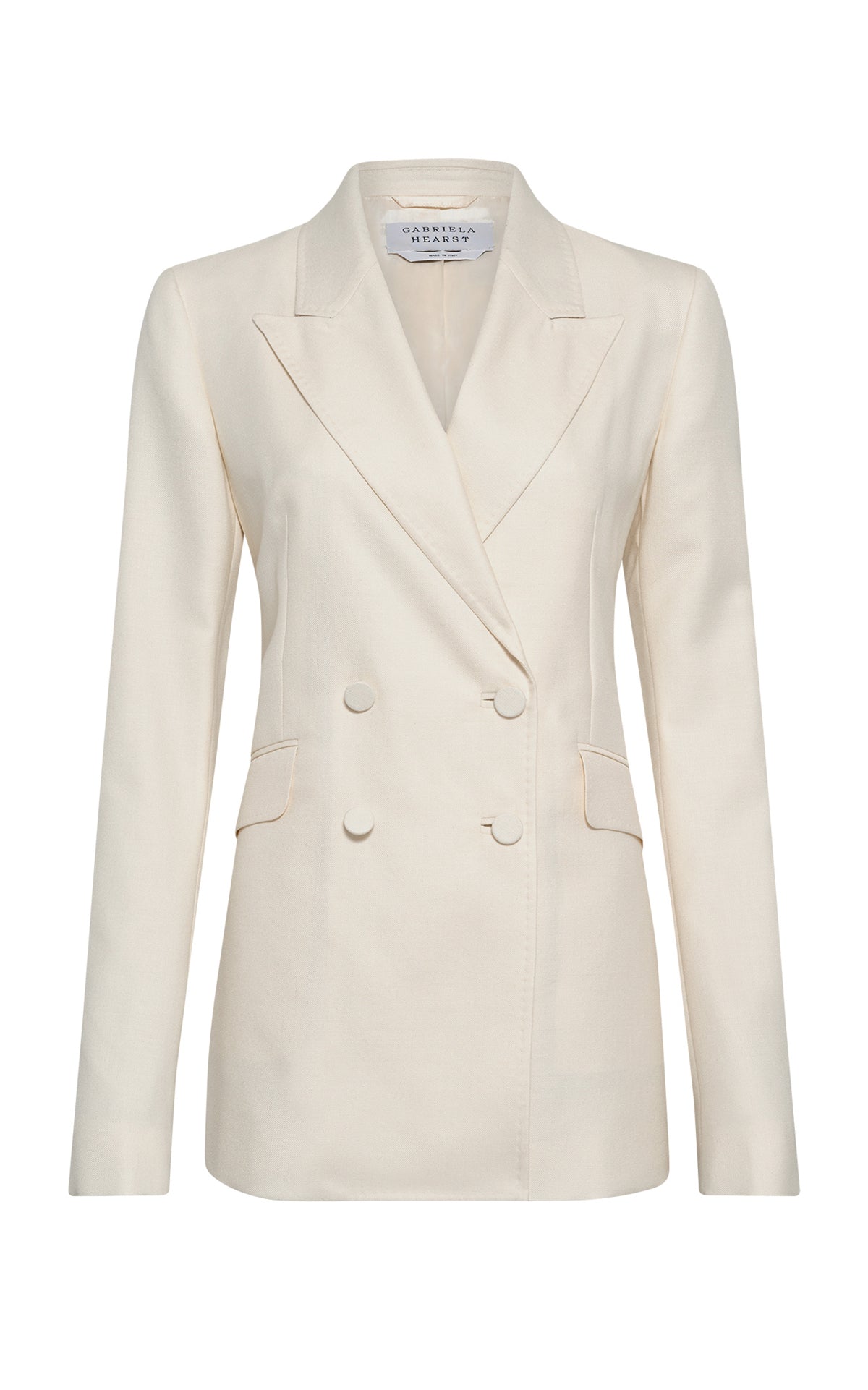 Ivory / Veste blazer Angela laine et soie - Ivory