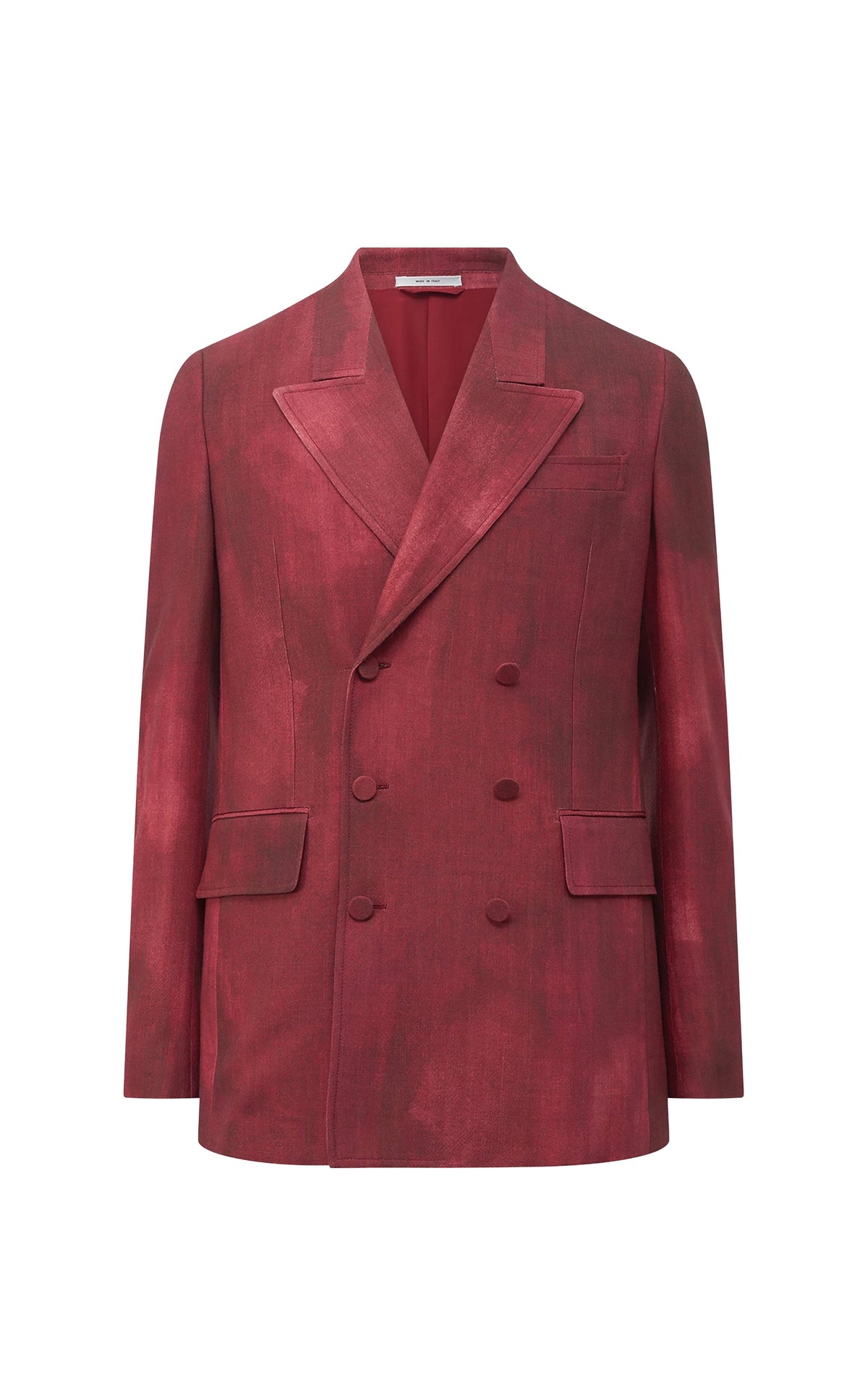 Nico Blazer en bordeaux barre laine drap de costume