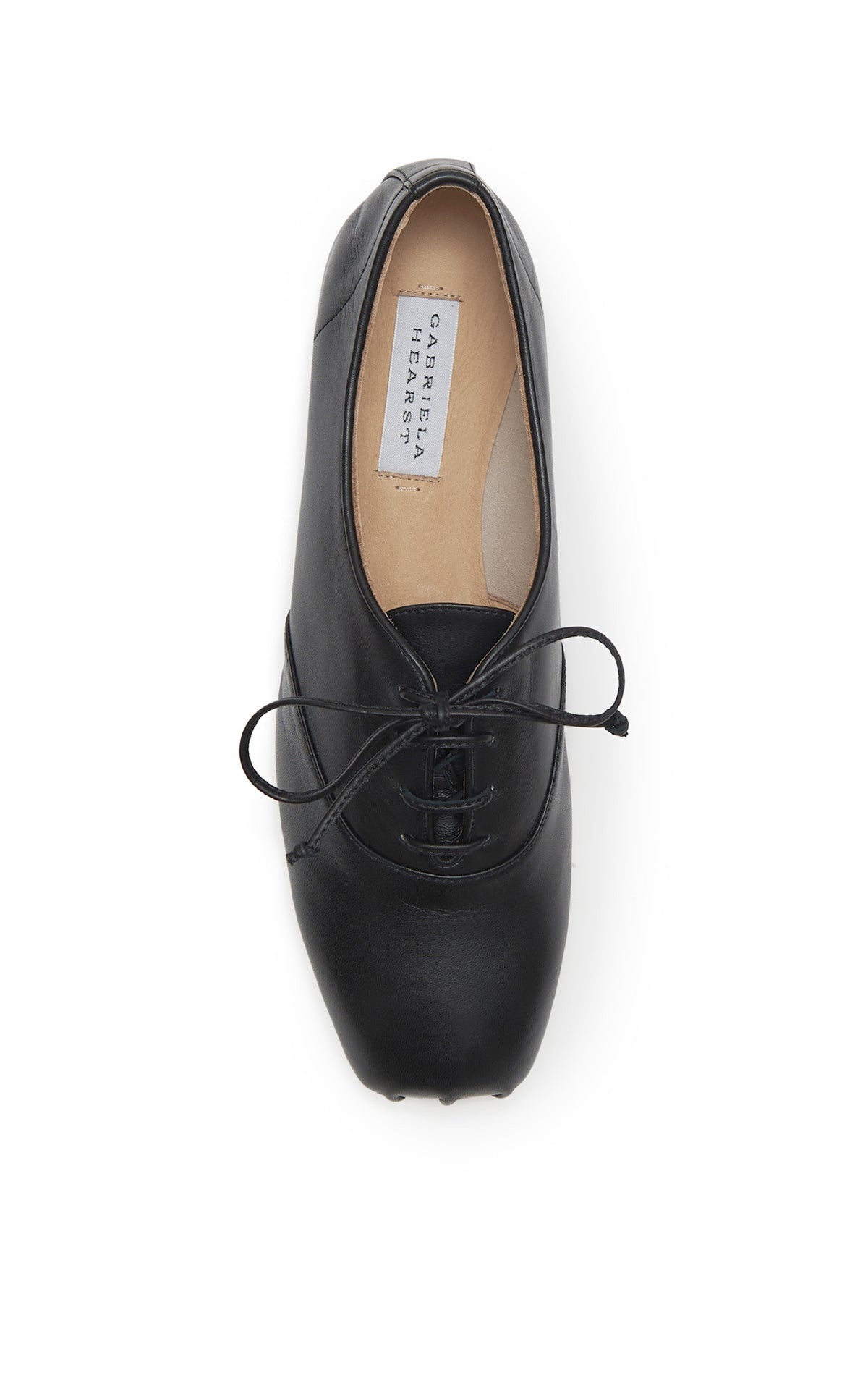 Maya Flat en noir lamb cuir