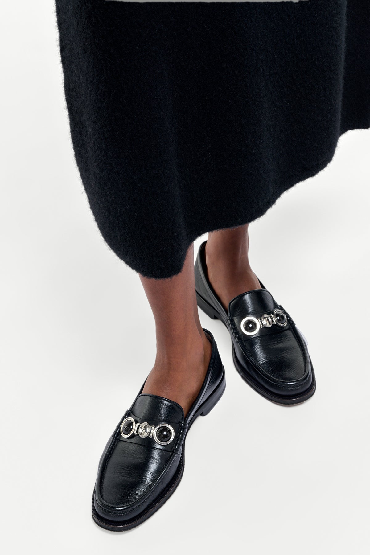 Black / Mocassins Melchora en cuir - Black