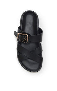Circe Slide en noir calf