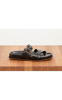 Circe Slide en noir calf