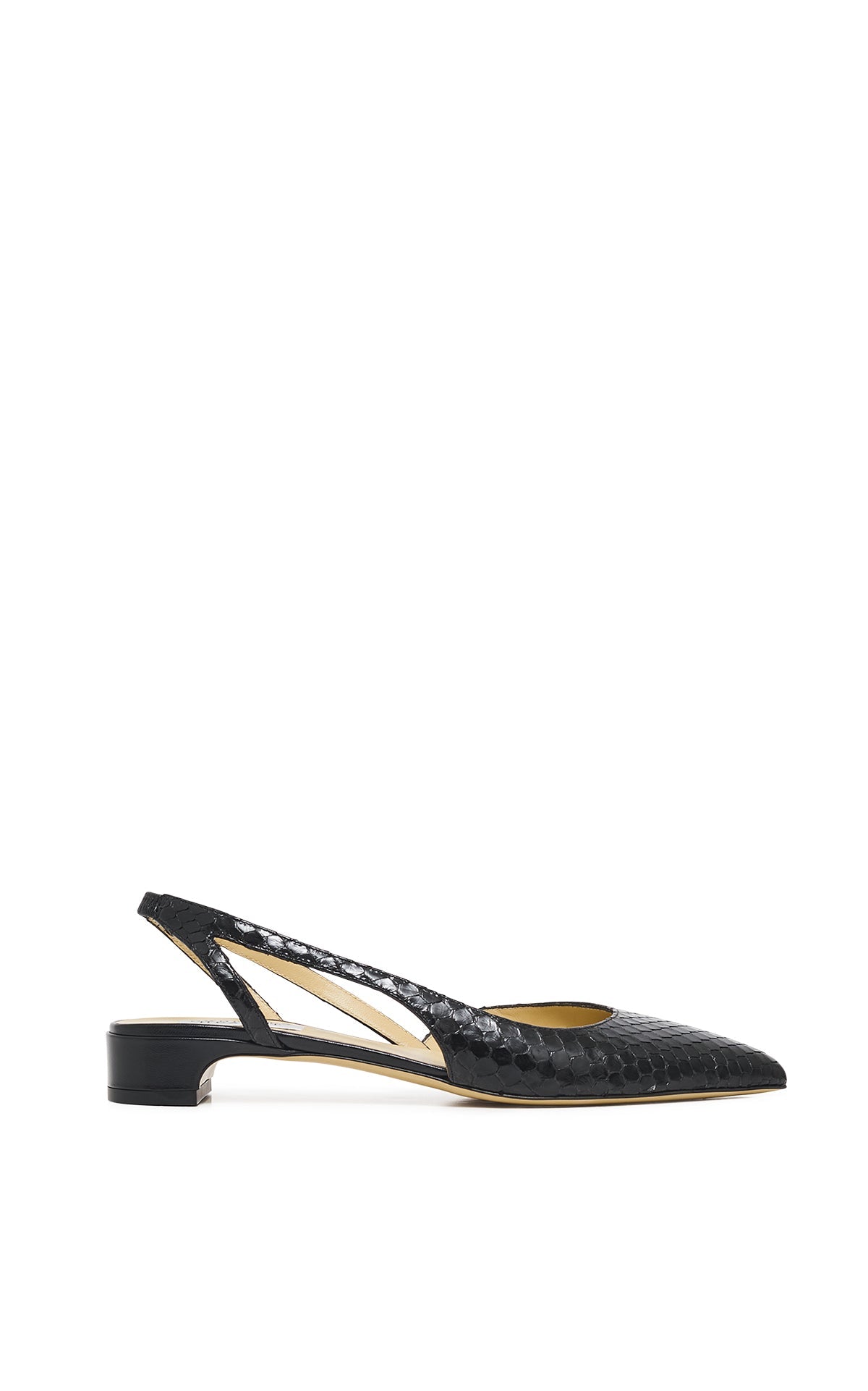Black / Slingbacks Delia en cuir de python - Black