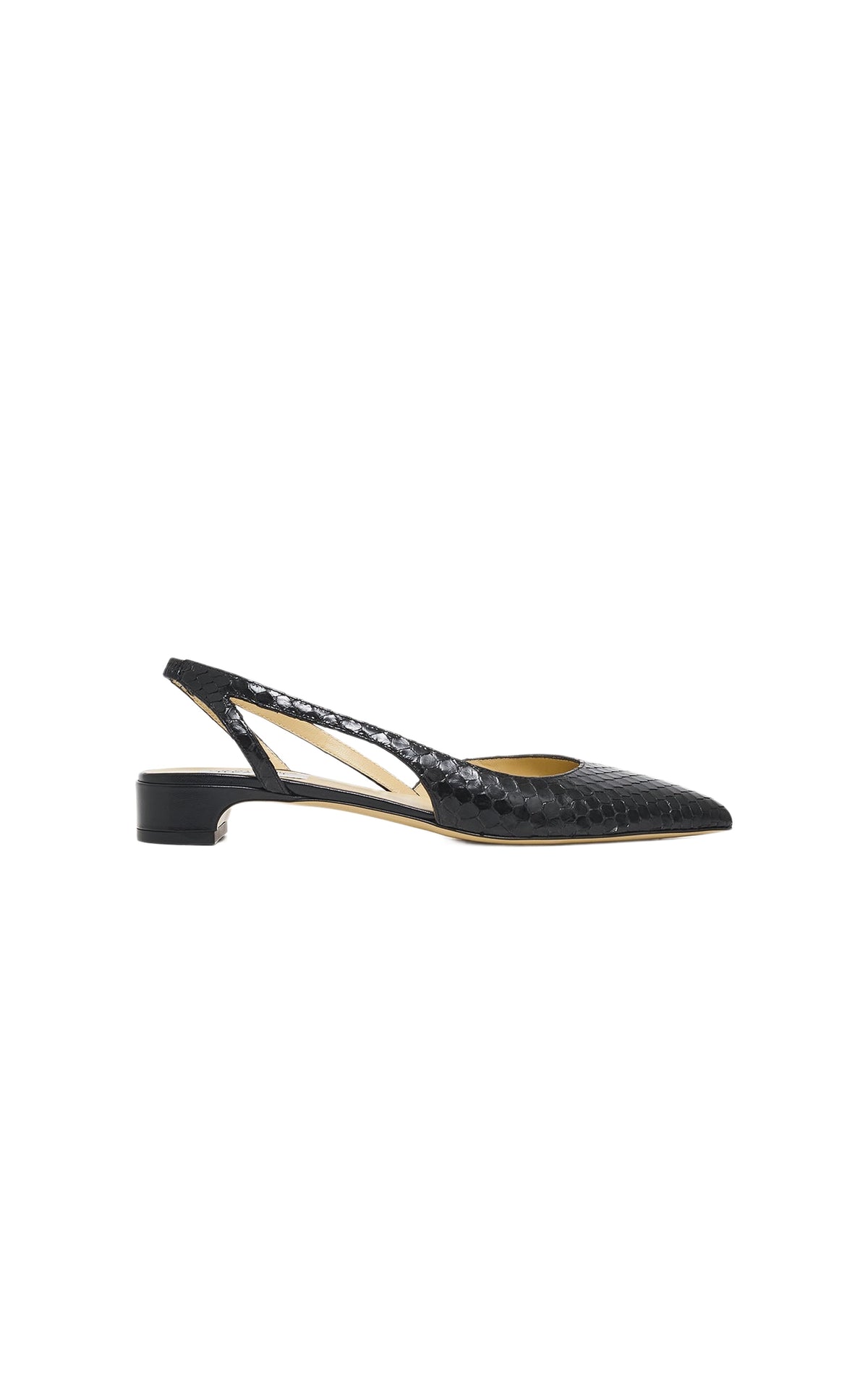 Black / Slingbacks Delia en cuir de python - Black