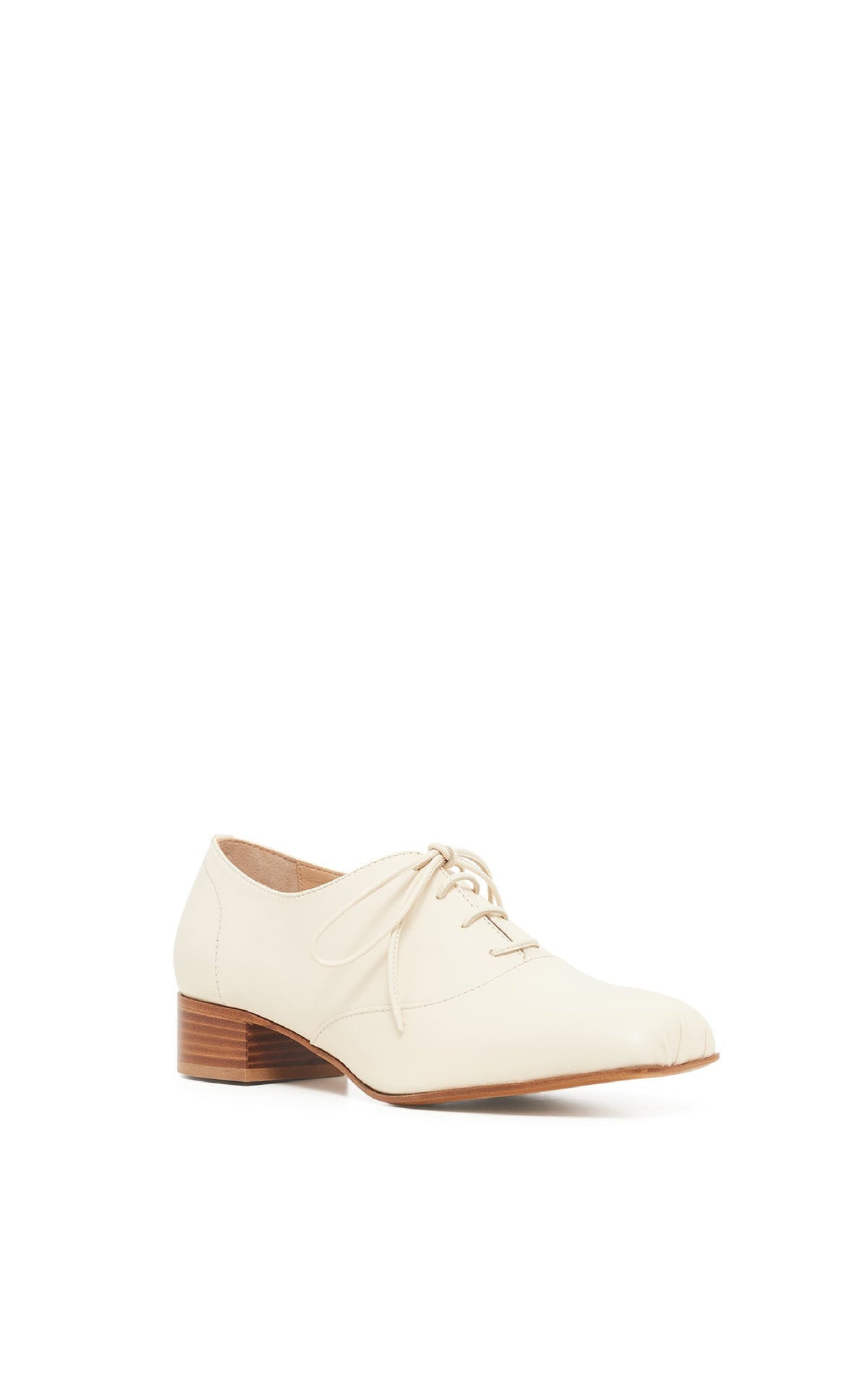 Clio Heel en ivoire lamb cuir