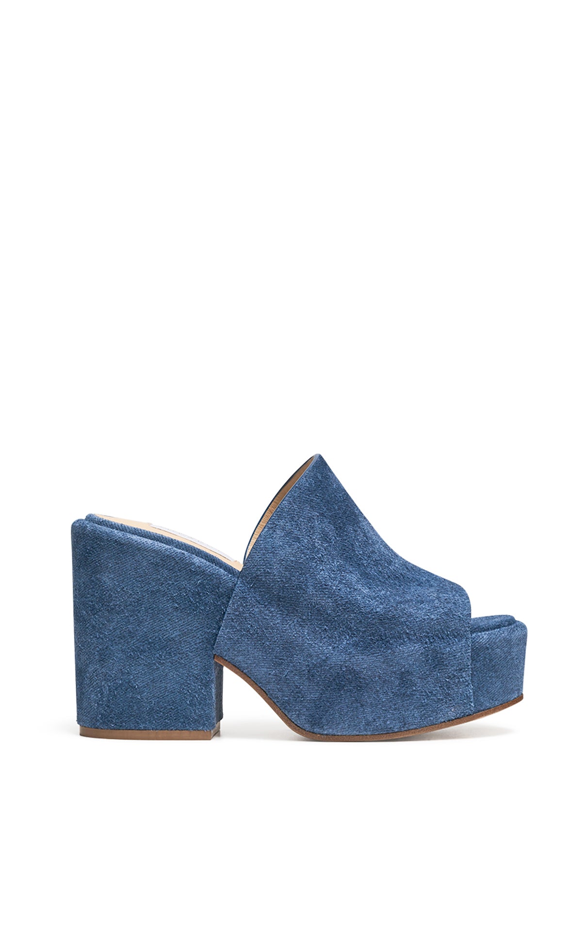 Ares Mule en bleu moyen daim denim