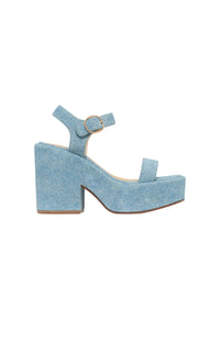 Light Blue Denim / Sandales Iman 110 en denim - Light Blue Denim