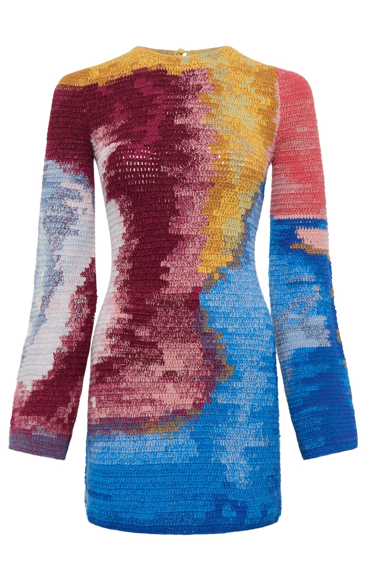 Aurora Multi / Tunique crochet Millicent en laine et cachemire - Aurora Multi