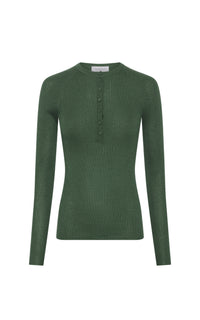Olive / Pull Anges en cachemire et soie - Olive