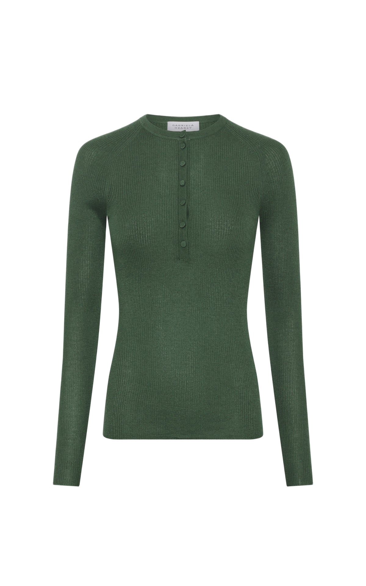 Olive / Pull Anges en cachemire et soie - Olive