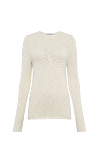 Ivory / Pull col rond Deva en cachemire - Ivory