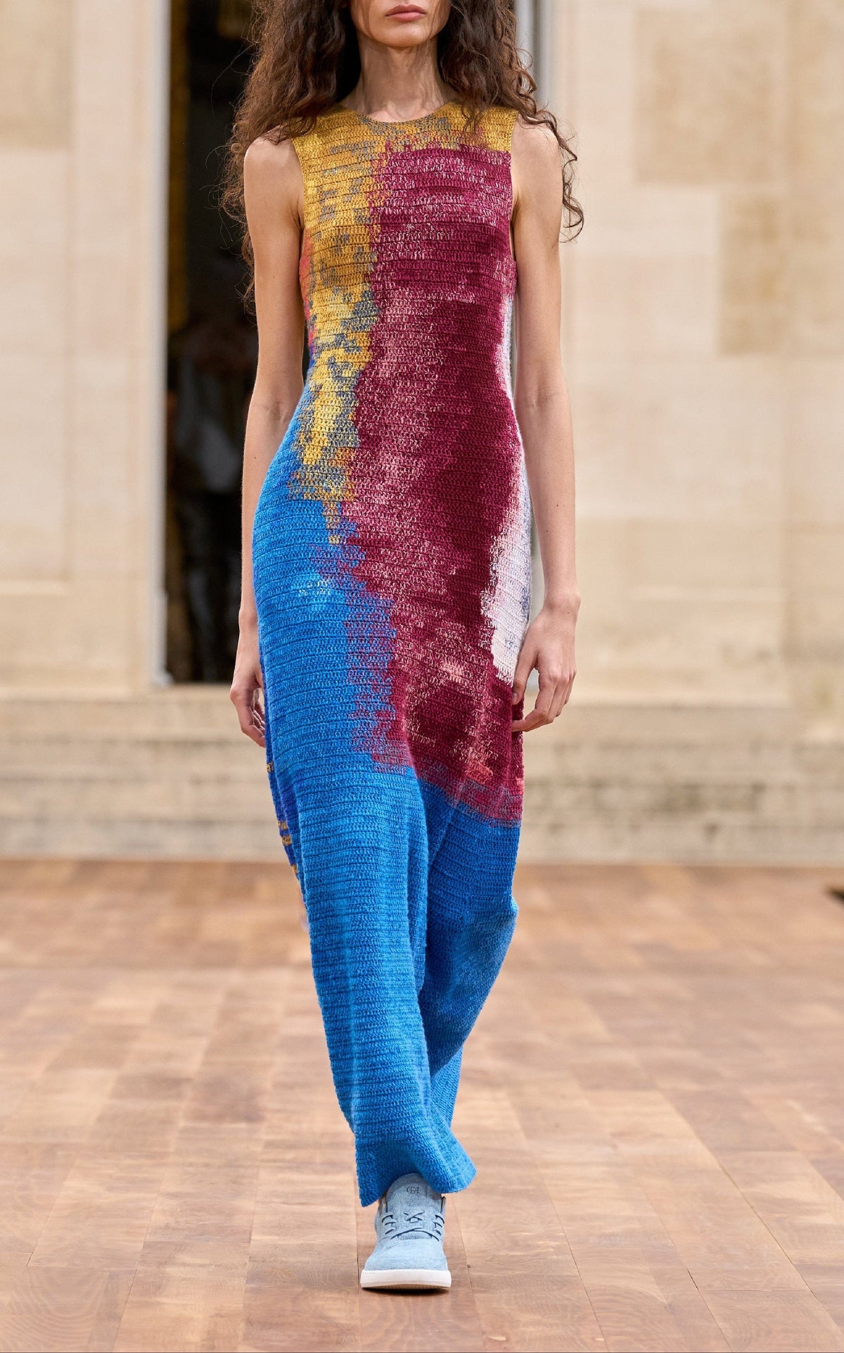 Aurora Multi / Robe June en laine et cachemire - Aurora Multi