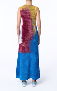 Aurora Multi / Robe June en laine et cachemire - Aurora Multi