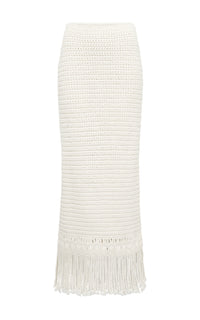 Ivory / Jupe Macha en laine et cachemire - Ivory