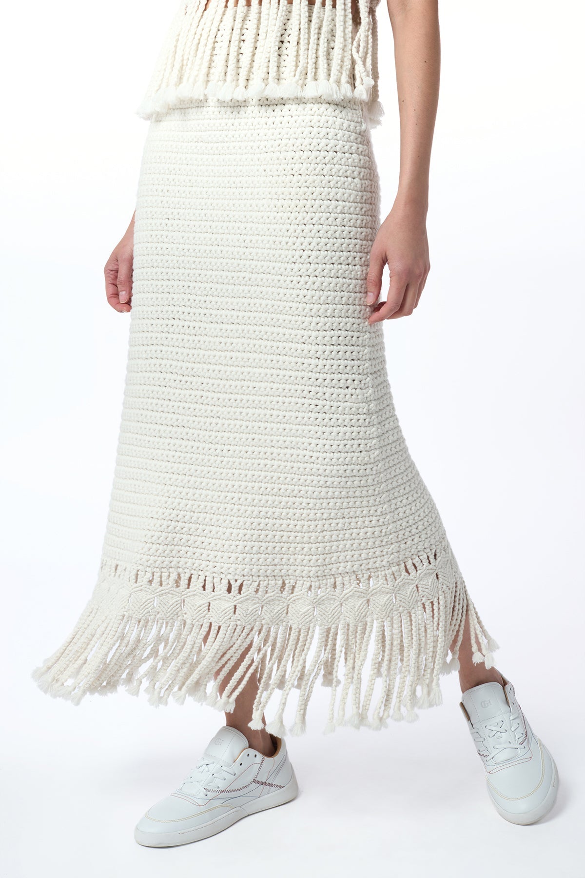Ivory / Jupe Macha en laine et cachemire - Ivory