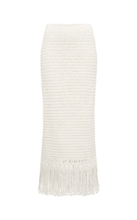 Ivory / Jupe Macha en laine et cachemire - Ivory