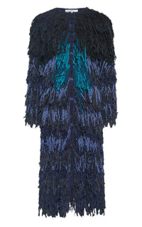 Black Multi / Manteau Minerva en soie - Black Multi