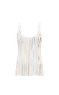 Yara wool tank top - Ivory Multi
