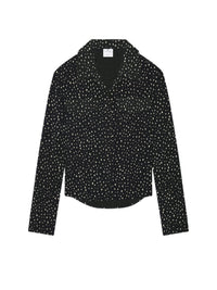 Chemise 2 poches en soie - Black & Natural