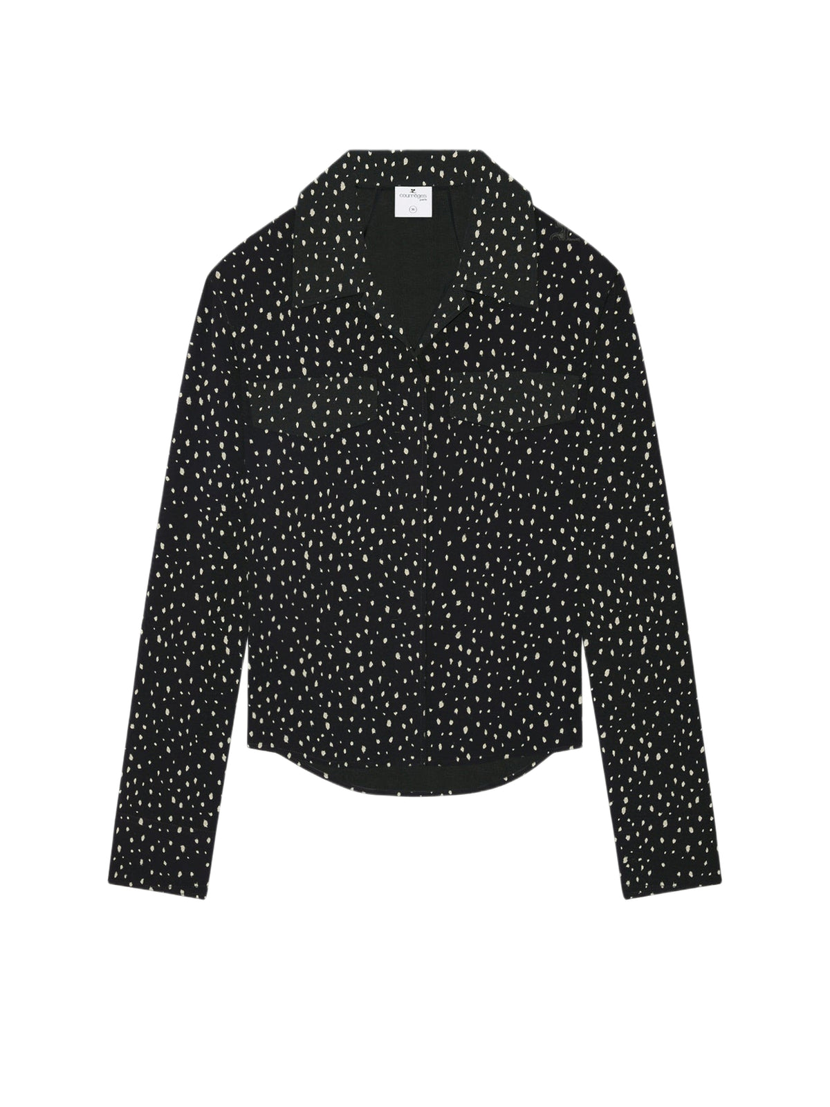 Chemise 2 poches en soie - Black & Natural