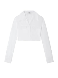 PRIX MARQUE : 140 / CHEMISE COURTE EN POPELINE 2 POCHES