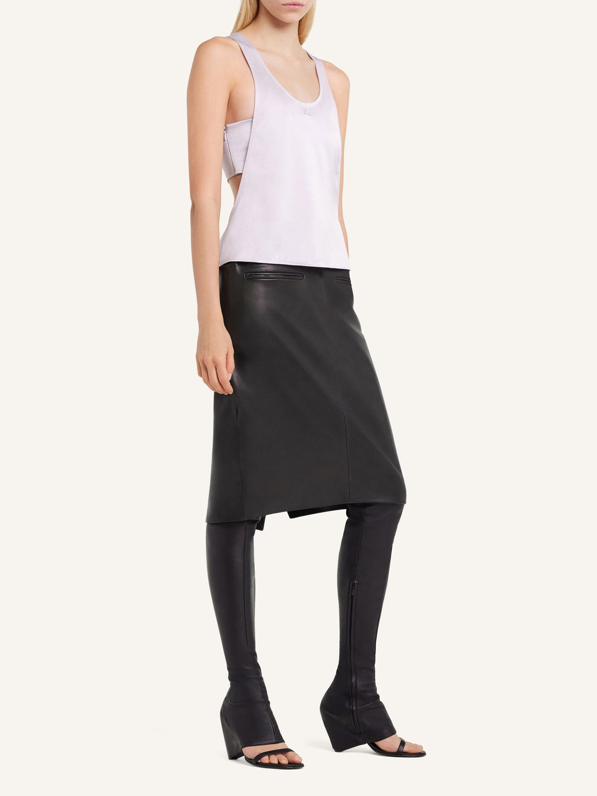 Top Infini en satin - Mist