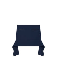 Mini skirt with reversed waistband - Navy