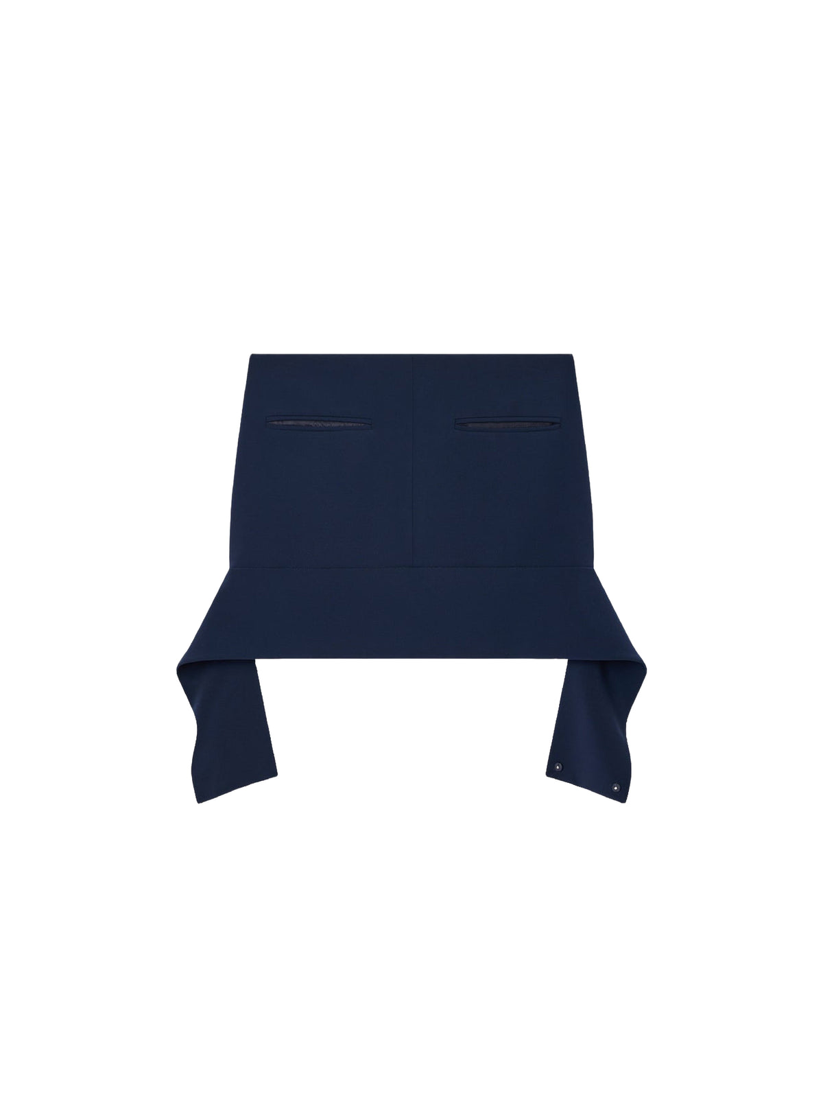 Mini skirt with reversed waistband - Navy