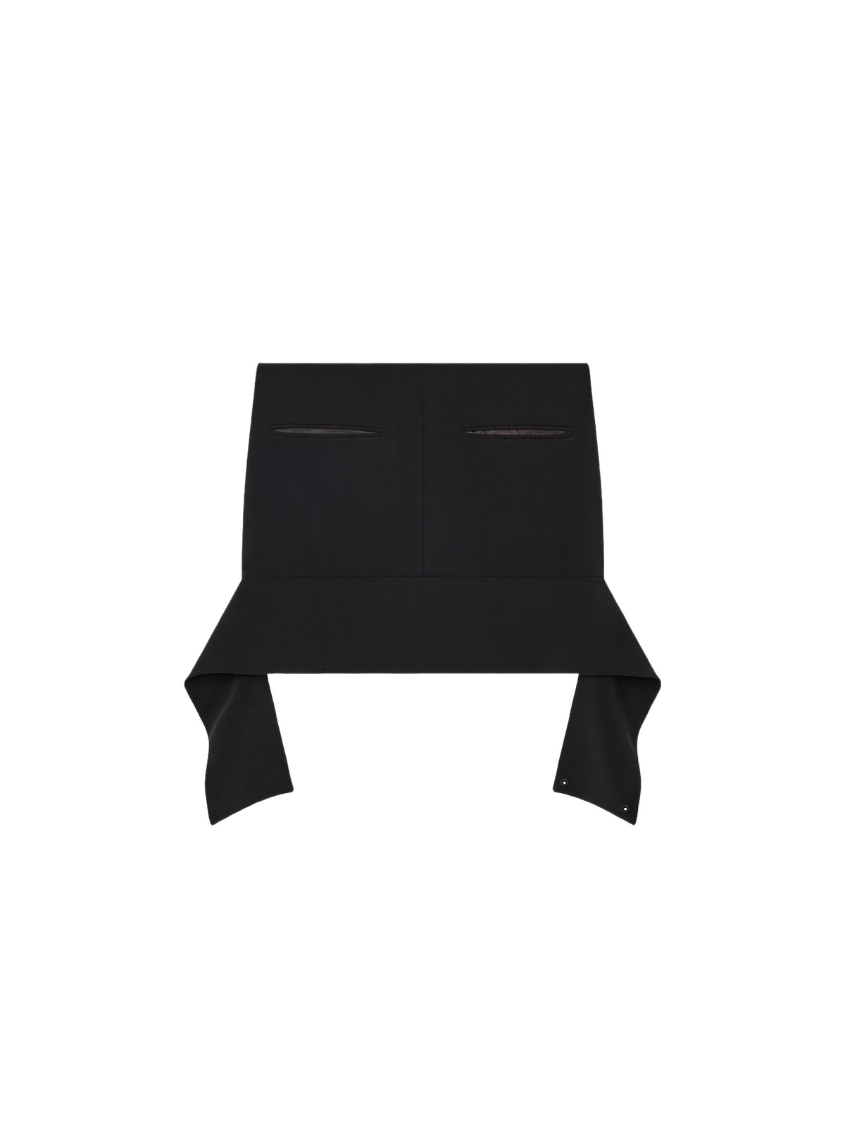 Mini skirt with reversed waistband - Black
