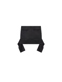 Mini jupe ceinture inversée en satin - Black