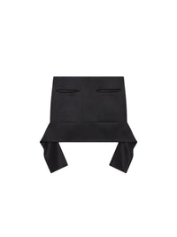 Mini jupe ceinture inversée en satin - Black