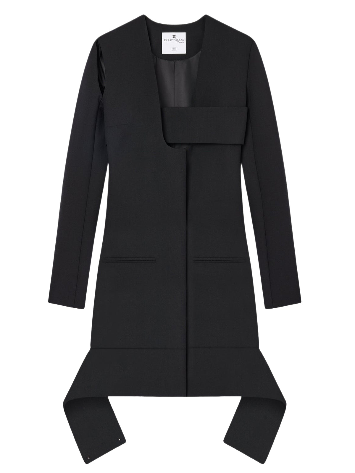 Manteau Infini en laine - Black
