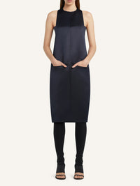Robe longue Scuba Héritage en satin - Abyss