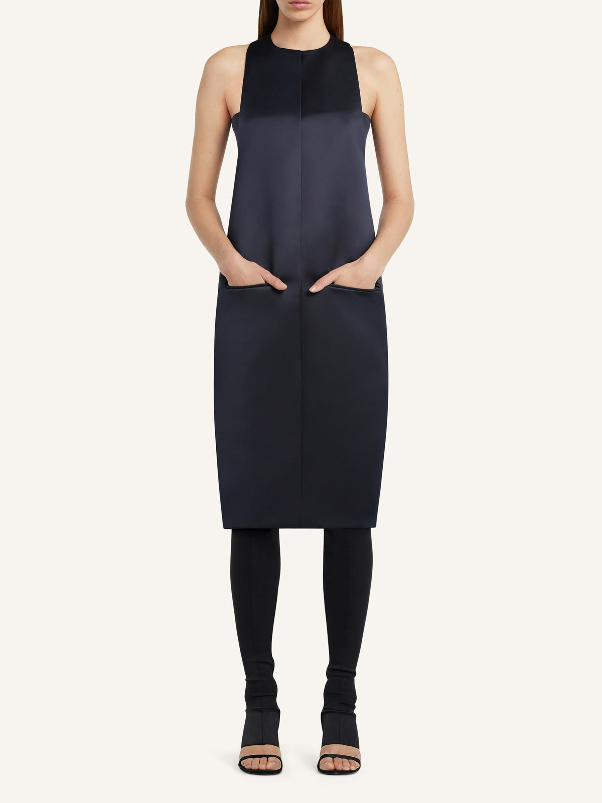 Robe longue Scuba Héritage en satin - Abyss