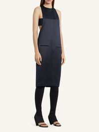 Robe longue Scuba Héritage en satin - Abyss