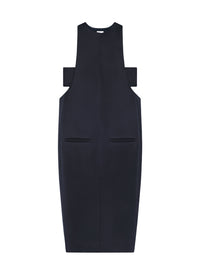 Robe longue Scuba Héritage en satin - Abyss