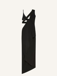 PRIX MARQUE : 850 / ROBE LONGUE TWIST ASYMÉTRIQUE