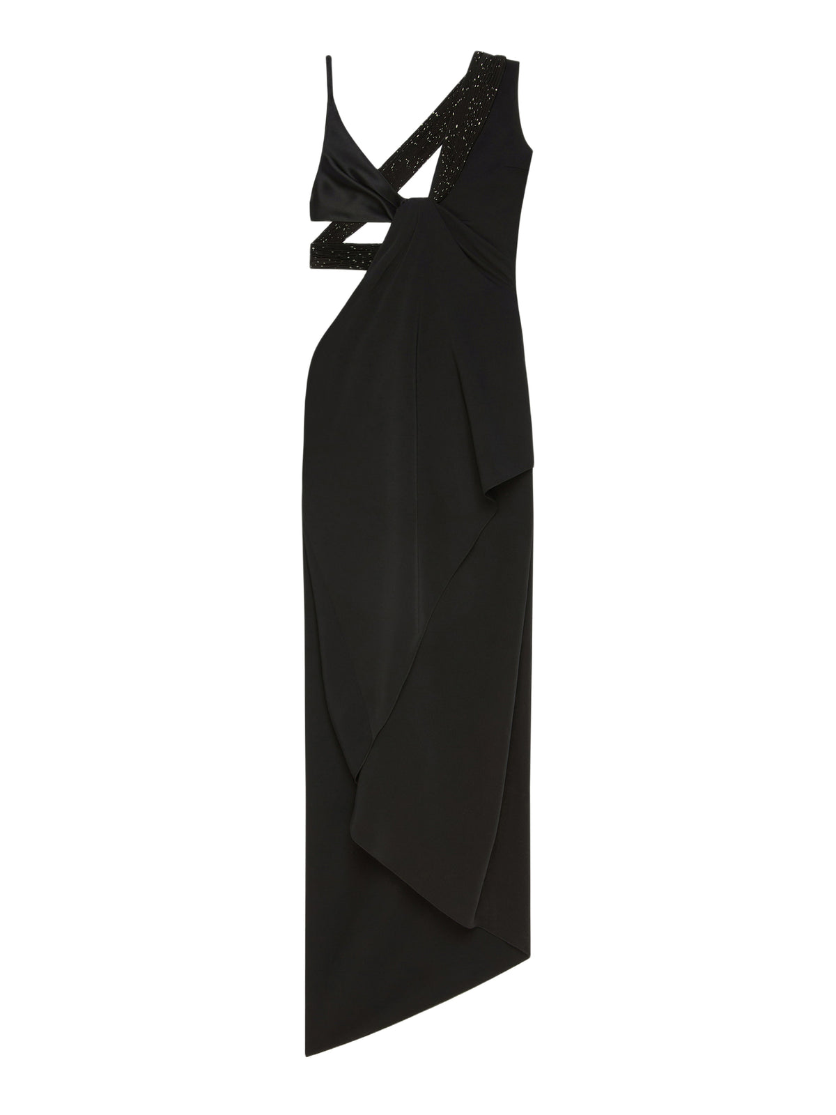 PRIX MARQUE : 850 / ROBE LONGUE TWIST ASYMÉTRIQUE