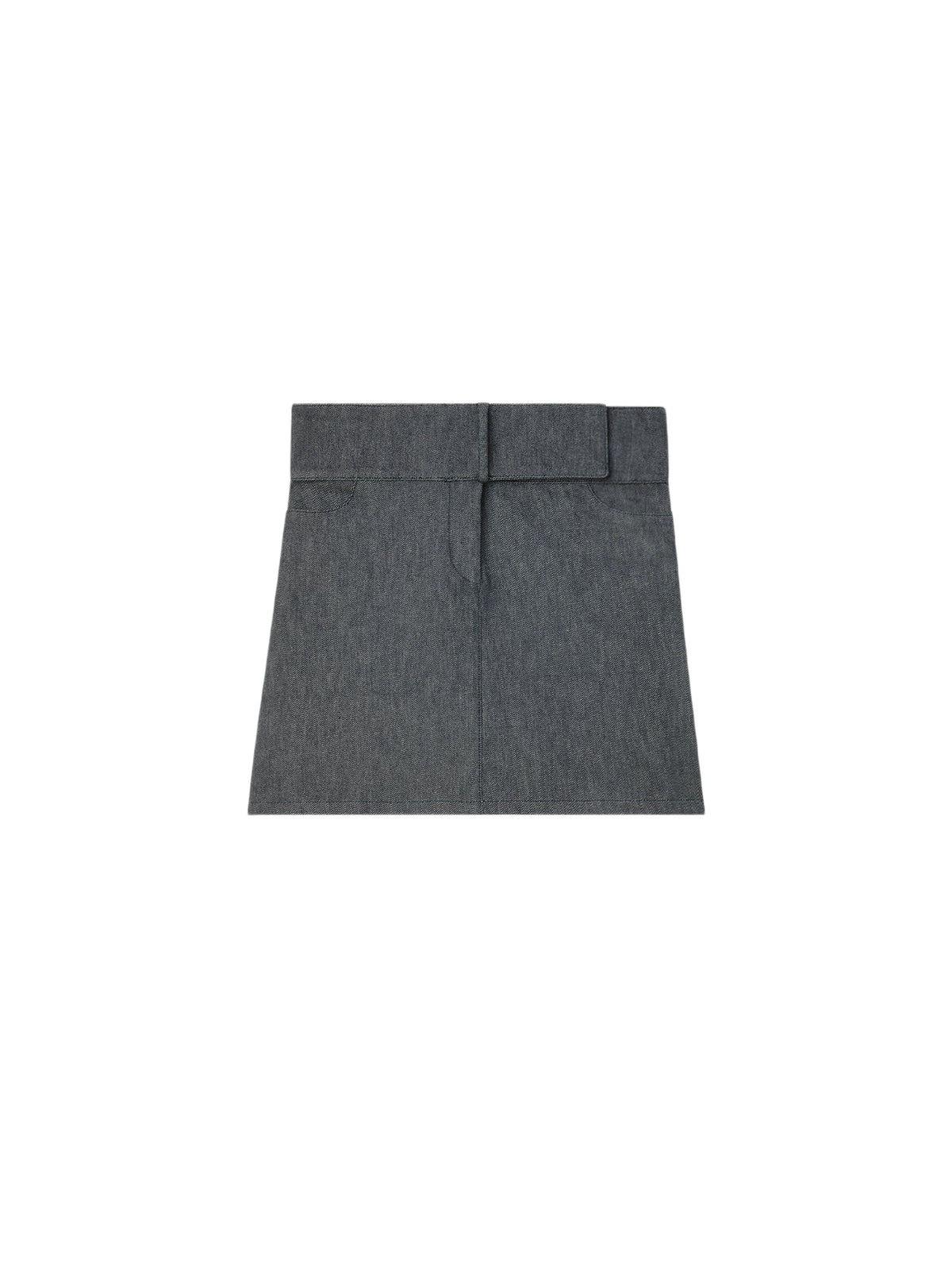 Mini jupe ceinturée en denim - Dark Heather Grey