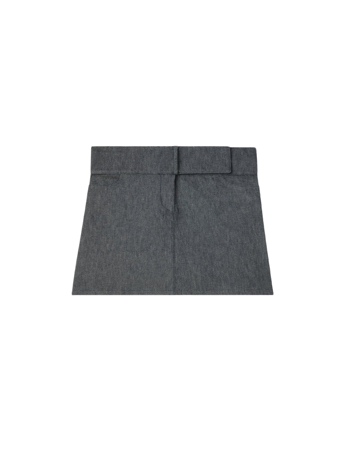 Mini jupe ceinturée en denim - Dark Heather Grey