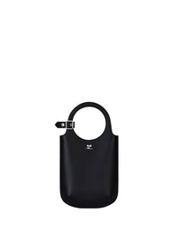 Sac Holy slim en cuir lisse - Black